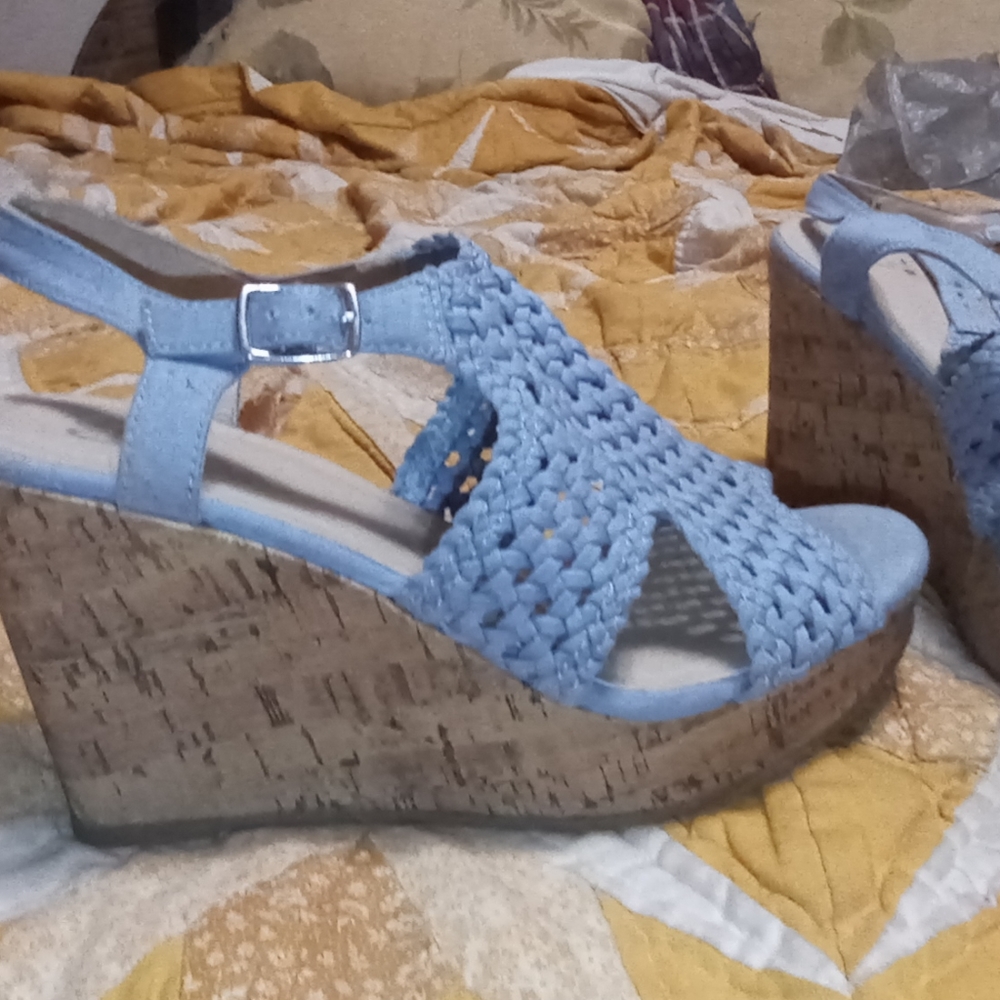 Macrame cork wedges size 8